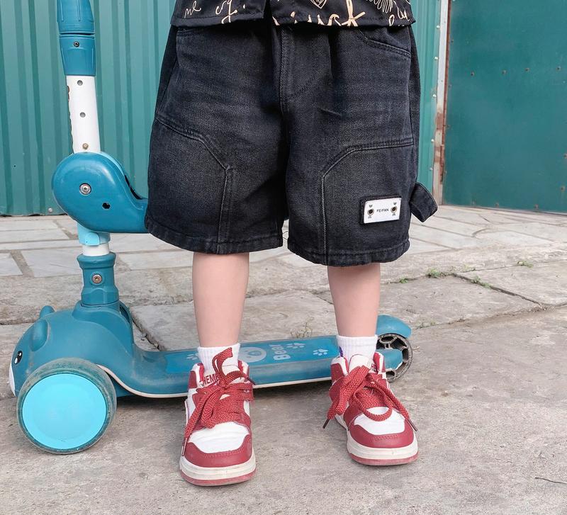 shop bé baby Quần sooc bò đen 13-50kg fom hàn bé trai chất mềm