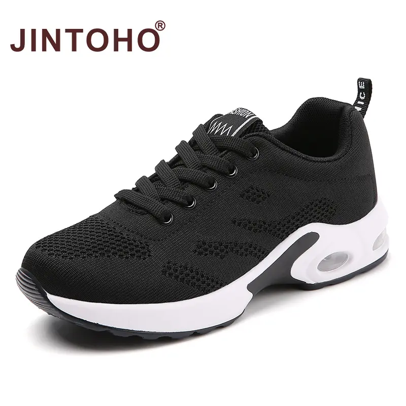 JINTOHO-Giày Đế Bằng Cho Nữ, Giày Thể Thao Nhẹ Để Chạy Bộ, Lưới Thoáng Khí, Đệm Khí 4