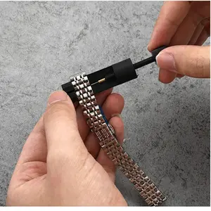 Alat Pemotong Rantai Jam Tangan Pembuka Strap Link Remover Tool Kit Metal Stainless Steel Watch Chain Pin Adjuster Adjustable Buka Pasang Potong Sambung Mata Arloji Reparasi Mandiri