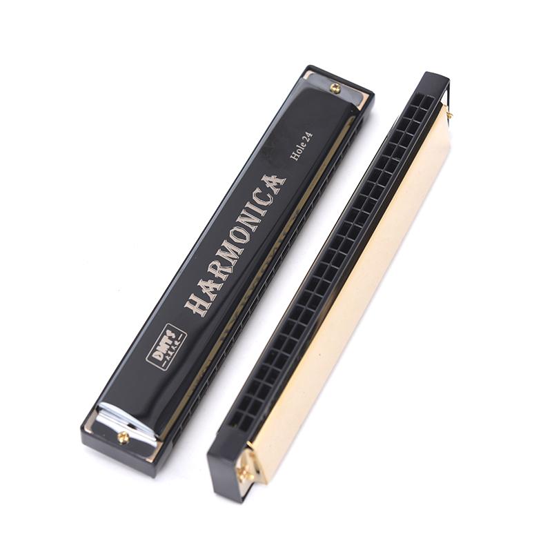 [TTAA] 24 Hole Key Of C Play Harmonica Tremolo Harmonica Mouth Organ Double Row Blues 1