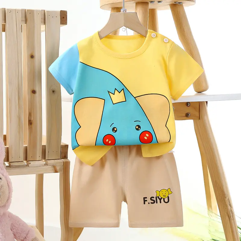 BOBOHO - Setelan Baju Bayi  / Baju Katun Anak Laki-laki / Setelan Kaos Anak / Baju Bayi Lengan Pendek PART 4 Parsel Perempuan 5