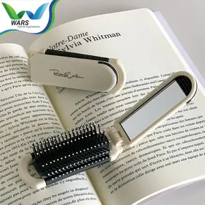 WARS Sisir Cermin Rambut Lipat Korea Anti Kusut Portable Travel Hair Comb Miror