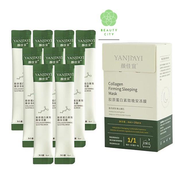 Một Hộp 20 Gói Mặt Nạ Ngủ Thạch Collagen YANJIAYI Căng Bóng, Cấp Ẩm, Dưỡng Sáng - BeautyCity