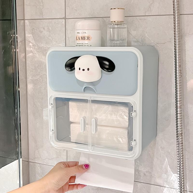 Hộp đựng giấy vệ sinh có ngăn kéo để đồ kèm phụ kiện cute gấu dễ thương dễ Lắp Ráp