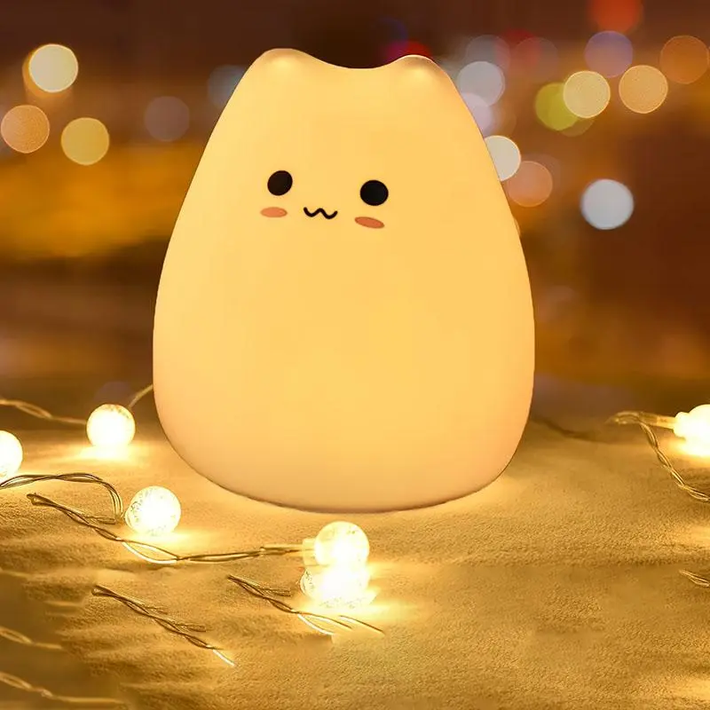 Cute Cat Color Changing LED Lights for Bedroom, 1 Piece Desktop