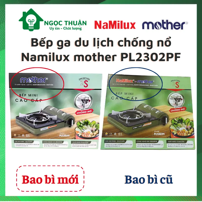 [Chính hãng] Bếp ga du lịch Namilux dòng cao cấp, chống nổ, van an toàn 2 cấp, sơn tĩnh điện  PL2302PF bếpga 1