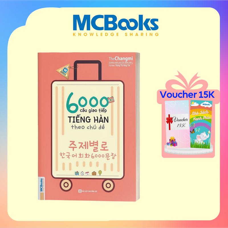 Sách - 6000 Câu Giao Tiếp Tiếng Hàn Theo Chủ Đề Cho Người Mới Bắt Đầu từvựngtiếnghàn