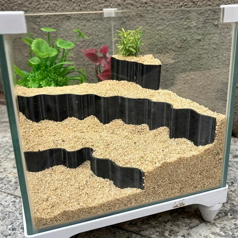 3D Printed Fish Tank Decoration board, 3 Counts/set Artificial Hill Shaped Decoration board, Fish & Shrimp Habitat board, Aquarium Decoration 0