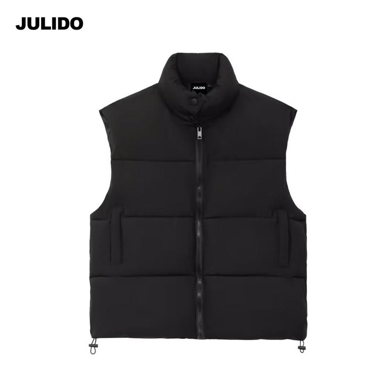 Áo khoác phao nam gile form boxy dáng lửng JULIDO áo zip boxy