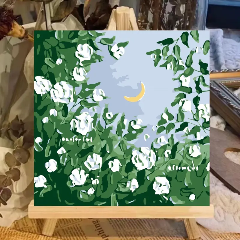 Tranh Sơn Dầu Kỹ Thuật Số, Hoa Và Phong Cảnh, Tự Làm, 30 * 30cm, Tranh Thủ Công Tô Màu, Tô Màu Tay Cho Trẻ Em, Có Thể Dùng Làm Đầy, Tranh Sơn Dầu Kỹ Thuật Số Hoa Tulip 1