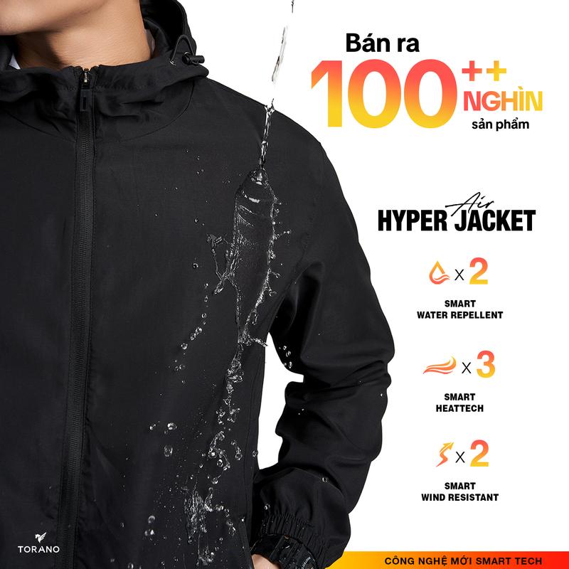 Áo khoác gió TORANO công nghệ Smart-tech, cản gió, chống thấm nước, mũ liền, có thể gấp gọn CW007 Menswear Nam Jacket áo  khoác áo  khoác áo  khoác