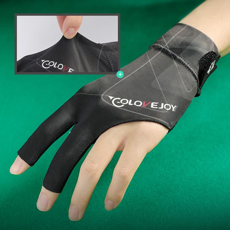 Product Introduction of Open Finger Billiard Gloves Breathable Polyester Snooker Sport Glove Adjustable Sticker Smooth Soft Lightweight Amateur Training 38