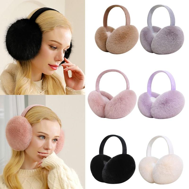 Fashion Plush Ear Warmer Collapsible Anti-Freeze Ear Cover Thickening ...