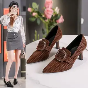 YJH Sepatu Boots Heels Korea Tinggi 7.5cm Berat 600gram Bahan Sintetis Kualitas Premium BO7180 Warna Black & Coffee Size 36-39
