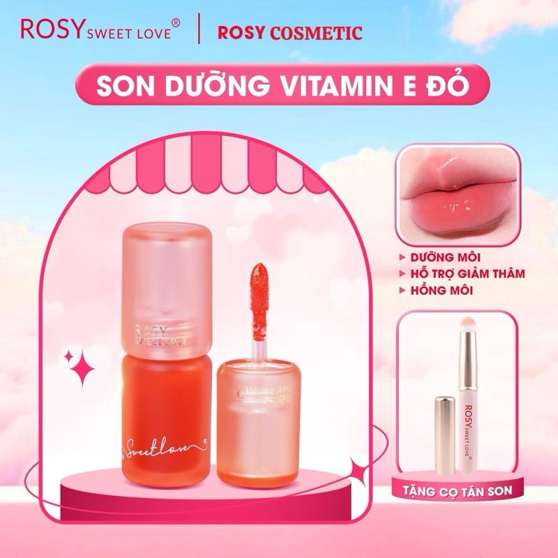 Son Dưỡng Môi Vitamin E Đỏ Rosy Sweet Love - Hồng môi, Mềm môi, Hỗ trợ giảm thâm, son dưỡng, Nữ Mỹ Phẩm  Women Làm Đẹp Da son  duong co mau _ có màu