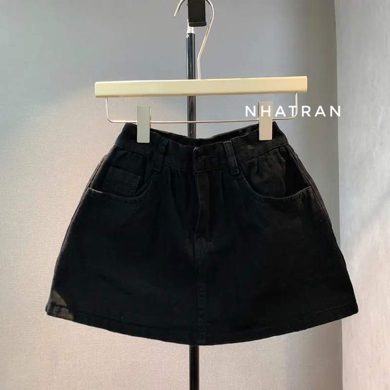 VÁY XÒE BỒNG - Chân váy jean nữ ngắn chất Denim Cotton Women mềm mịn có lót quần bảo hộ CV-306 8