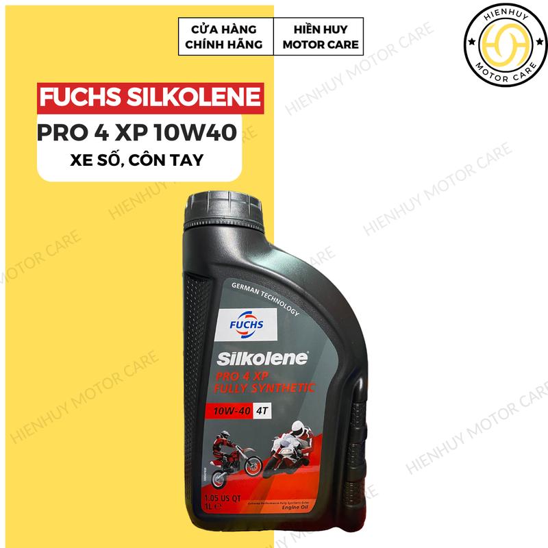 Nhớt tổng hợp Fuchs Silkolene Pro 4 XP 10w40 dung tích 1000ml dành cho xe số côn tay moto pkl