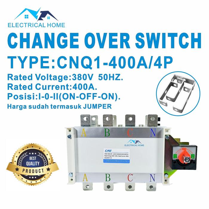 Gambar COS/Change Over Switch/Ohm Saklar 4P 400A(I-0-II) dari ELECTRICAL HOME Kota Surabaya Tokopedia