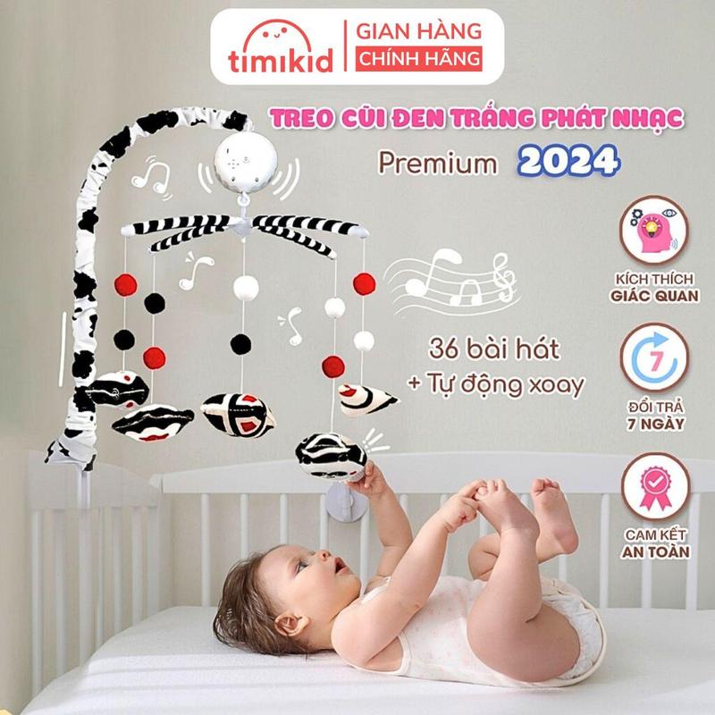 Đồ Chơi Treo Nôi, Cũi, Phát Nhạc Lalala Baby Mẫu Mới 36 Bài Hát Kích Thích Thị Giác - Timikid