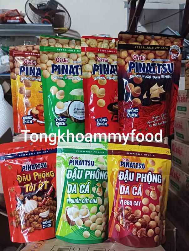 [inb fs] Thùng 20 gói Đậu phộng Oishi Pinattsu 85g túi zip đủ 5 vị