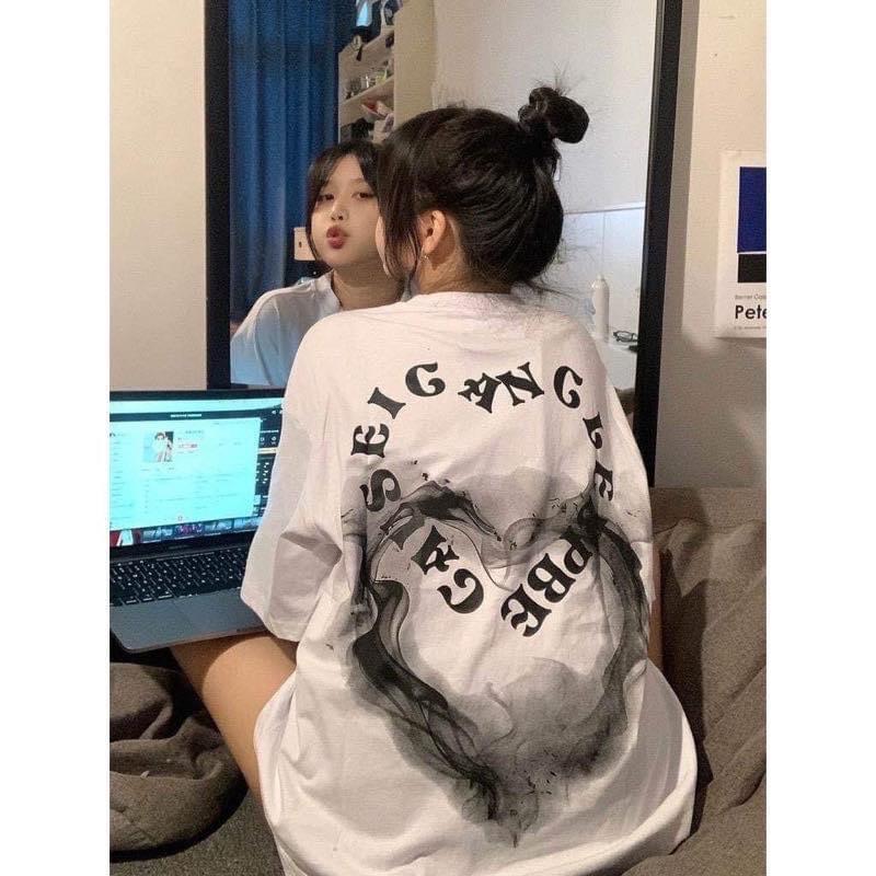 Áo phông nữ trái tim khói lửa độc đáo (Li) Top Womentop 2025 Cotton Voi 2