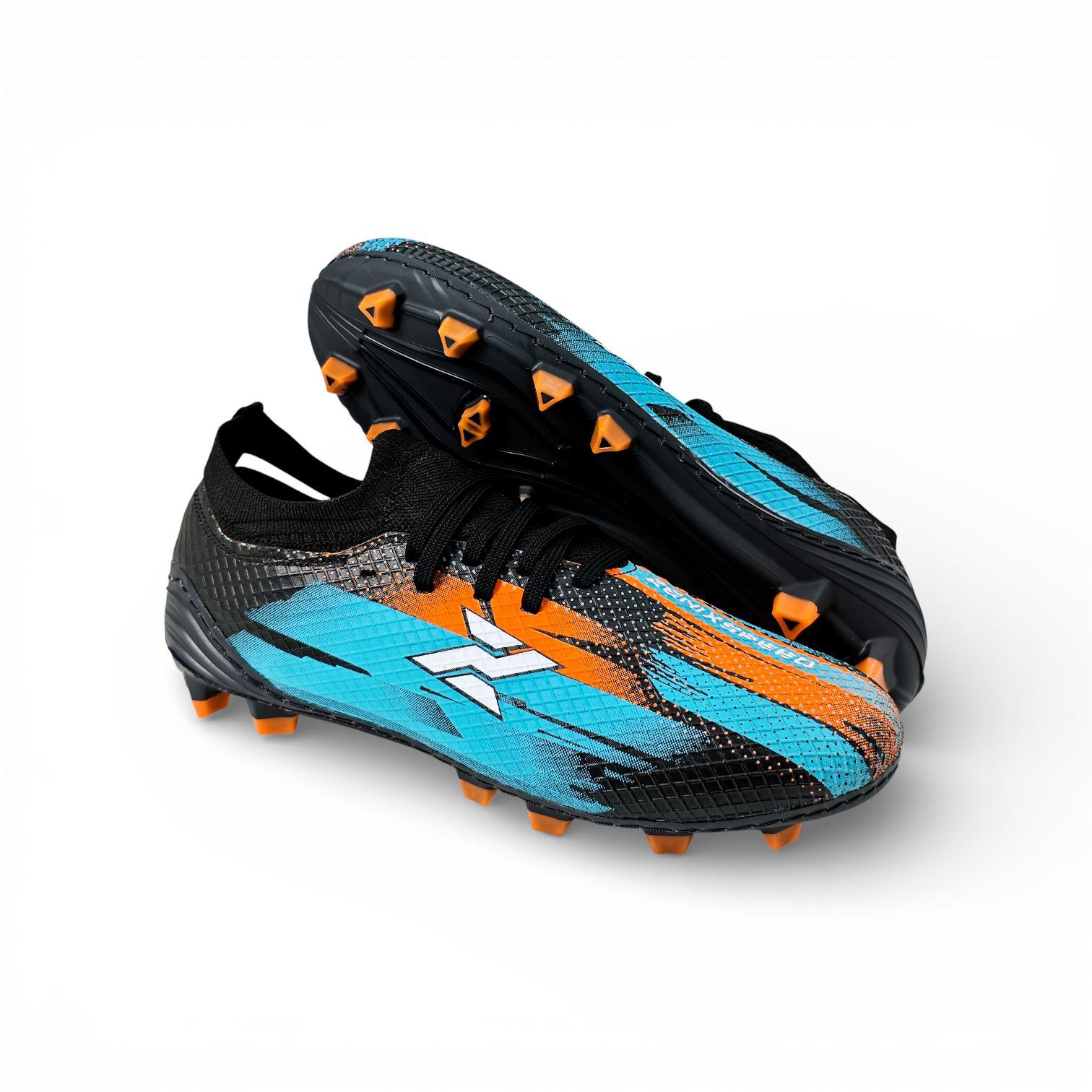 Zars - Sepatu Sepak Bola Nova Zenixspeed FG Black/Cyan/Orange Original