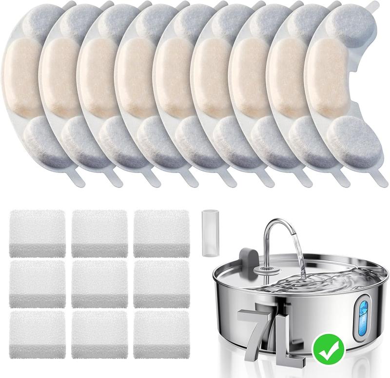 Triple Stage Dog Water Filter 16PCS Replacement Filters Fits For Oneisall 7l 230oz 1 8g Cat