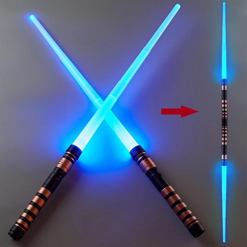 New Plastic Lightsabers Monochrome Red Or Blue Lights with Strike Sound, 1 Count/2 Counts 2 in 1 Led Lightsabers Toys, Retractable Lightsabers Halloween Costume Kids Party Gift, Star Wars Lightsaber, Birthday Gift Ideas, Valentine's Day Gift 4