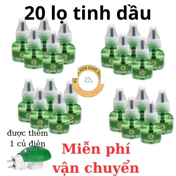 {sỉ} 20 lọ tinh dầu đuổi ( kèm 1 củ điện) Đèn bắt muỗi, Máy đuổi muỗi, Máy bắt muỗi Bắt Muỗi