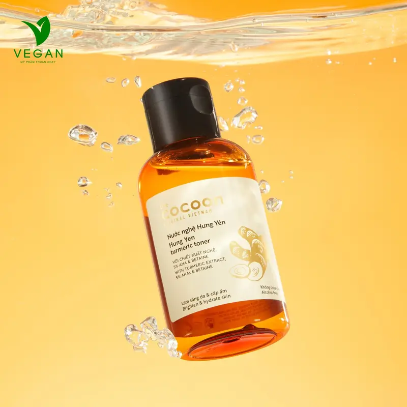 Toner Nước nghệ Hưng Yên cocoon 140ml (Turmeric toner) Skincare dành cho da dầu, da mụn 4