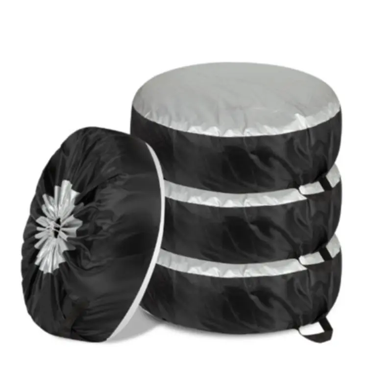 Car Tire Cover, 4 Counts/set Waterproof & Dustproof Car Tire Protector, Sun Protective Car Tire Cover for Trailer, RV & Truck, Car Accessories