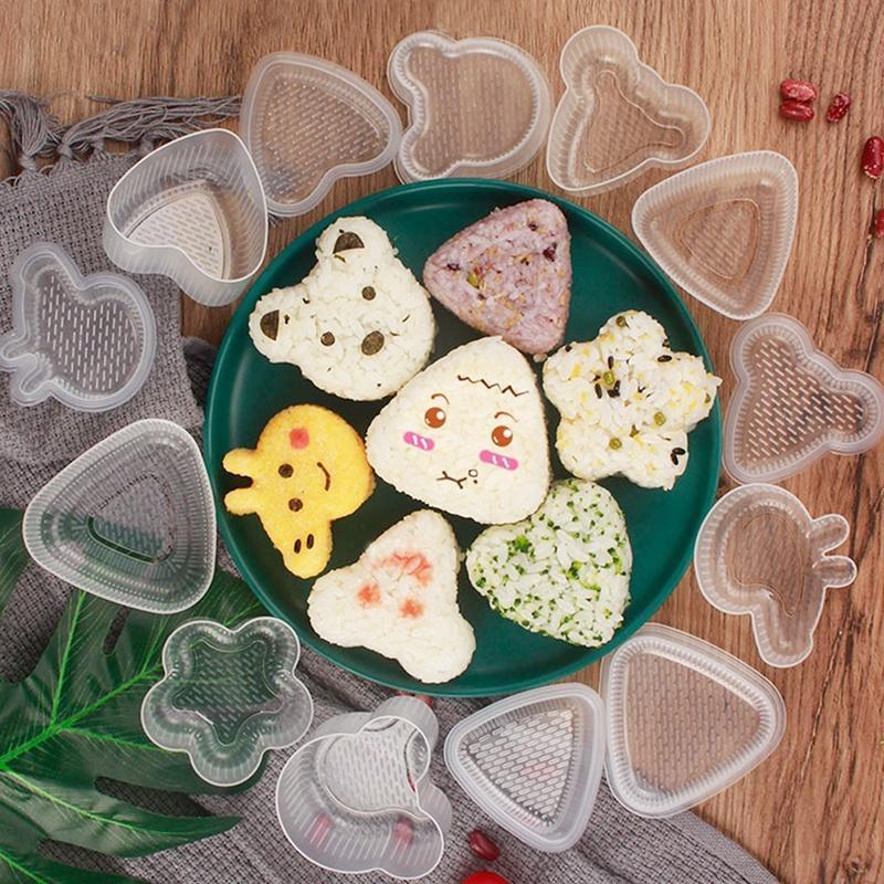 Product Introduction of 3Pcs Cartoon Cute Elephant Fish Bear Shape Rice Ball Machine Kids Bento Mold DIY Rice Ball Sushi Mold YDEA1 16