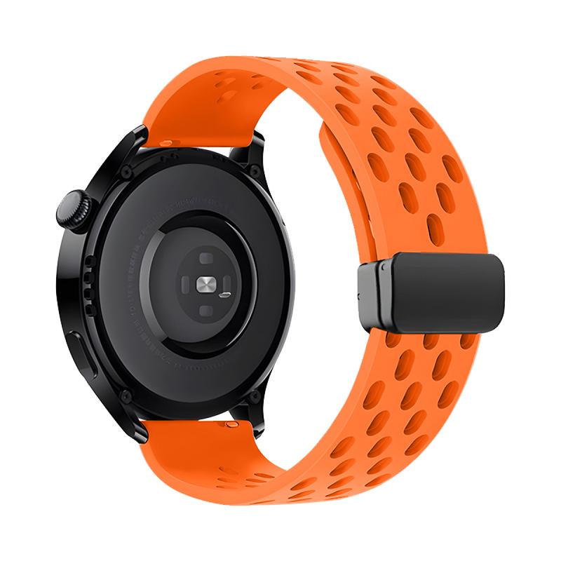 Dây Đeo Đồng Hồ, Tương Thích Với Huawei/Honor/Samsung/Garmin, Khóa Từ Tính Silicon Thể Thao, Phụ Kiện Đeo Thông Minh Nam, Dây Đeo Cổ Tay Mới, Kích Thước 20Mm / 22Mm Smartwatch