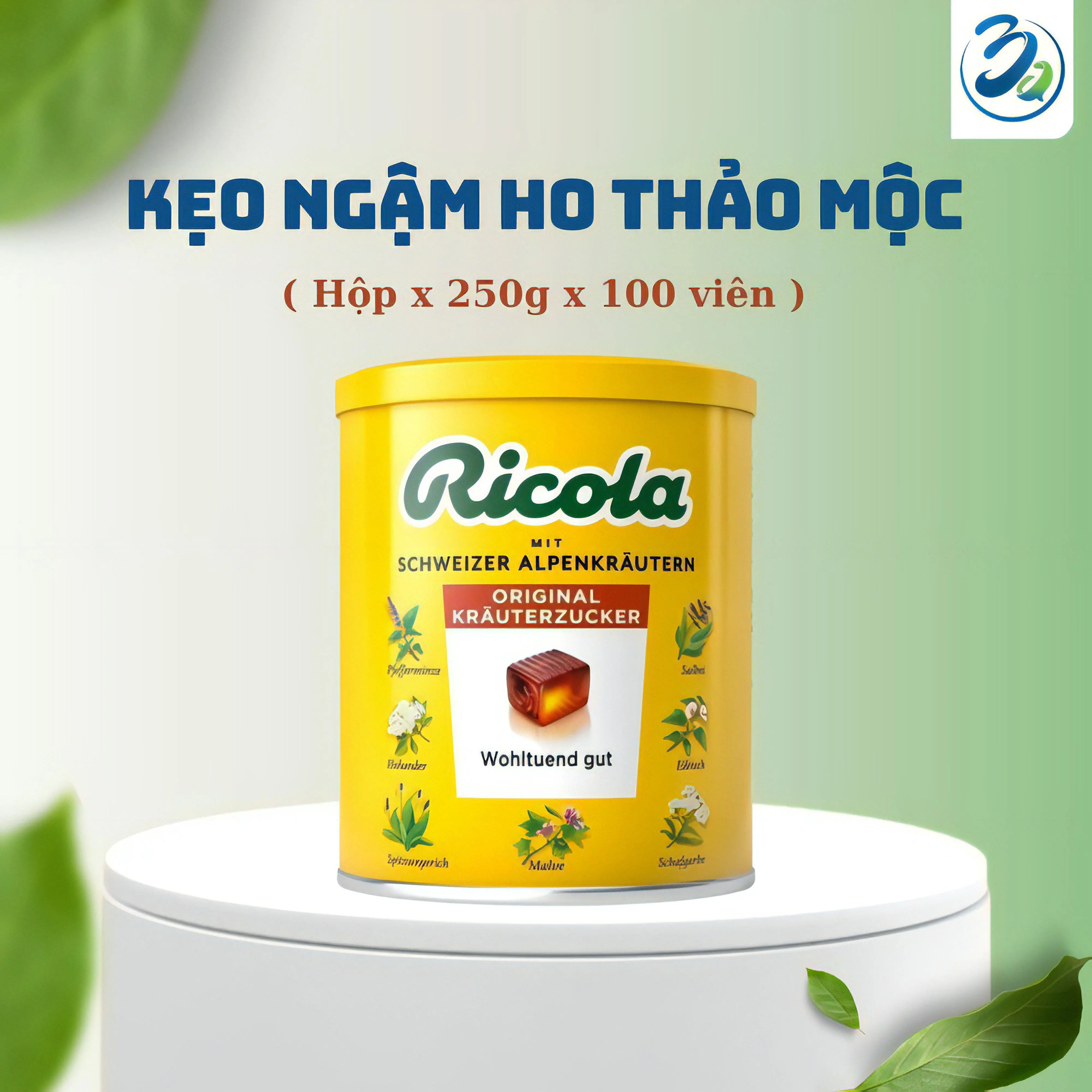 Kẹo ngậm ho thảo mộc Ricola Original Herb 250gr Đức