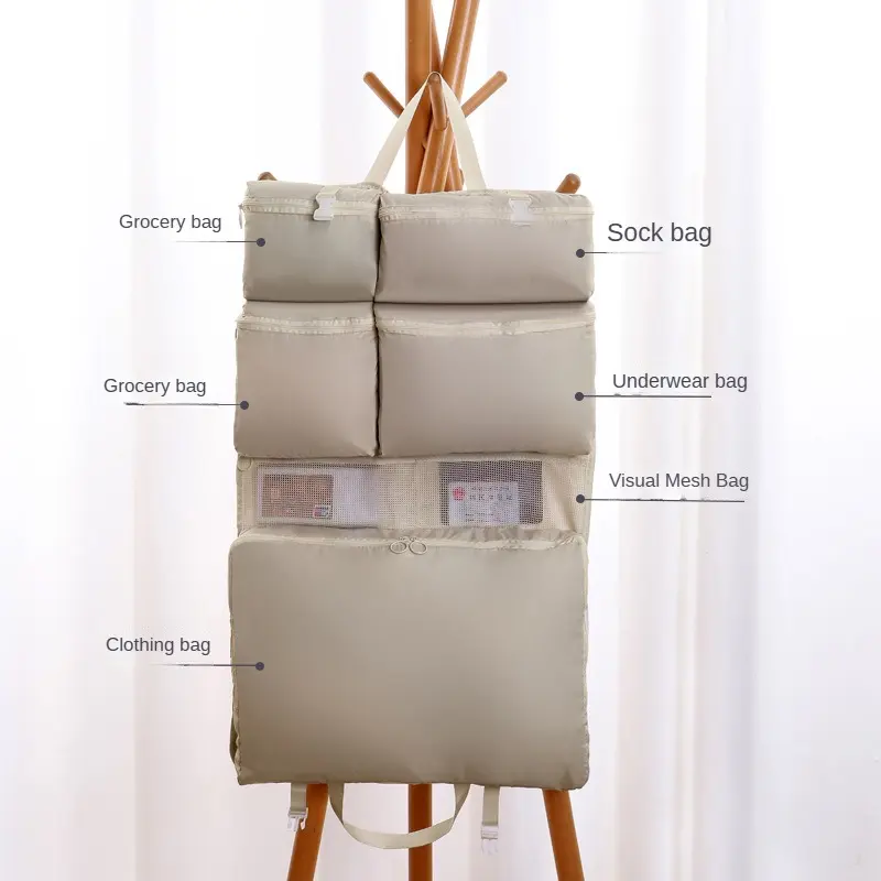 Super Practical 7-in-1 Travel Buggy Bag Luggage Storage Clothing Underwear Underwear Classification Business Trip Travel Storage Bag