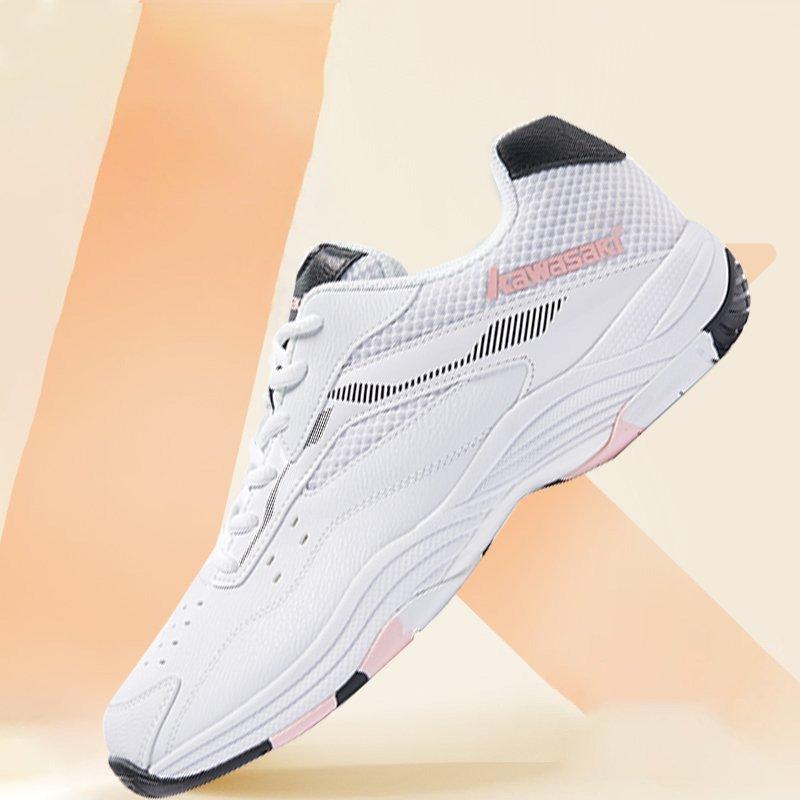 giày cầu lông Kawasaki B3324 màu trắng hồng đen  mẫu mới bảo hành 12 tháng đẹp êm chân thoáng khí dành cho cả nam và nữ Sneaker Sport