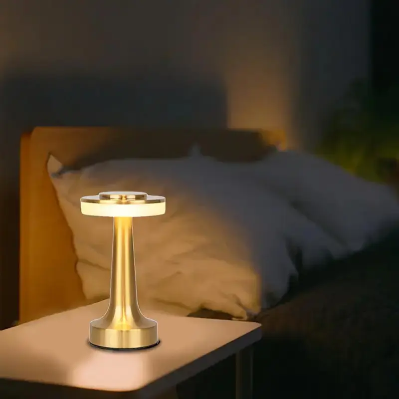 Rechargeable LED Wireless Desk Lamp, 1 Count Portable Touch Sensor Lamp, 3 Adjustable Color Night Light, Suitable for Camping, Bedroom, Living Room, Office 7