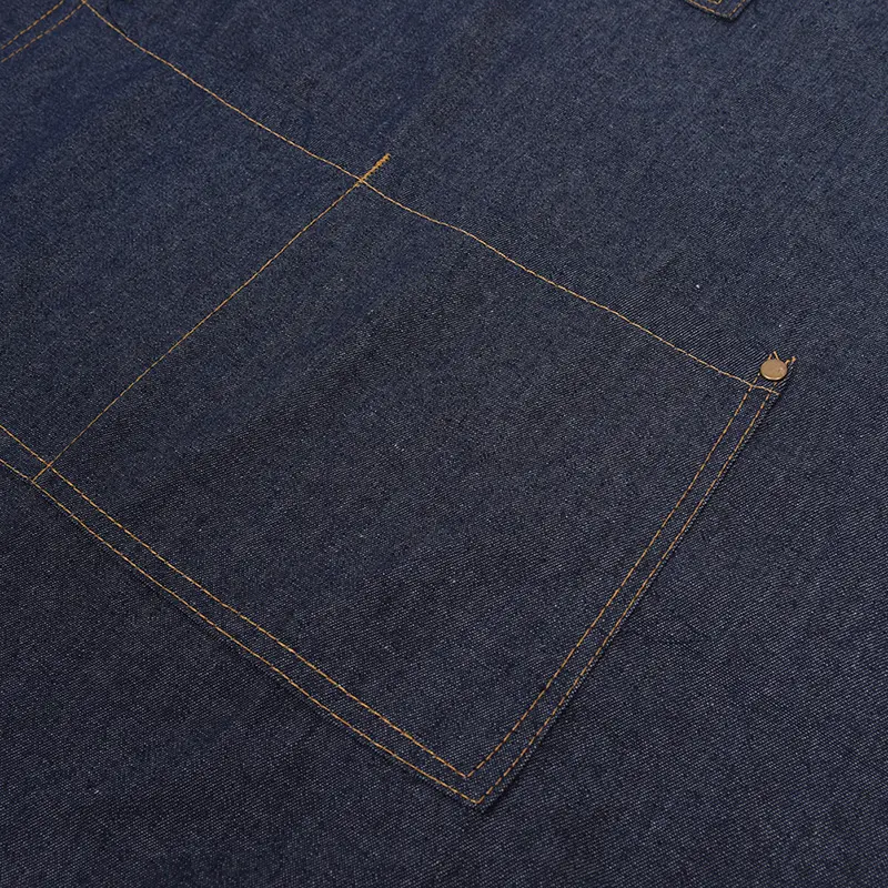 Váy Tạp Dề Yếm, Dành Cho Người Lớn, Màu Xanh Denim, Thích Hợp Để Nấu Ăn, Nhà Bếp, Phục Vụ Khách Hàng, Có Túi, Làm Việc Nhà Hàng 7