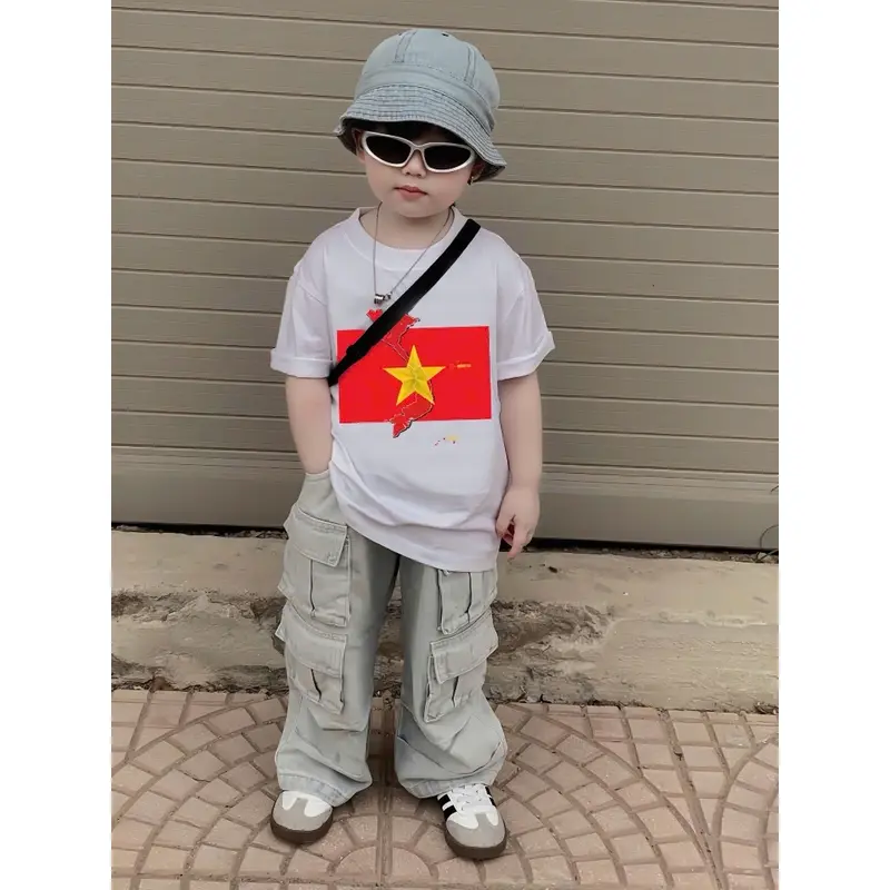 Áo phông cho bé hình Việt Nam,áo lá cờ tổ quốc,áo thun gia đình,TPKIDS.[M811] 1