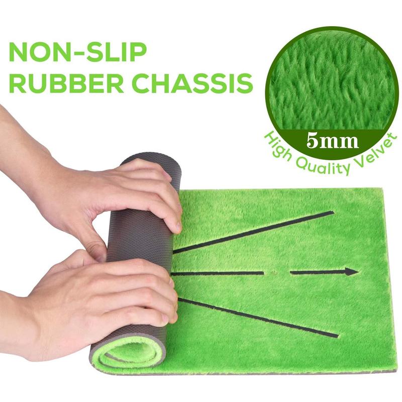Golf Training Mat Swing Track Practice Marking Pad Detection Batting Ball Trace Directional Mat 30X60CM Golf Swing Practice Mats 4