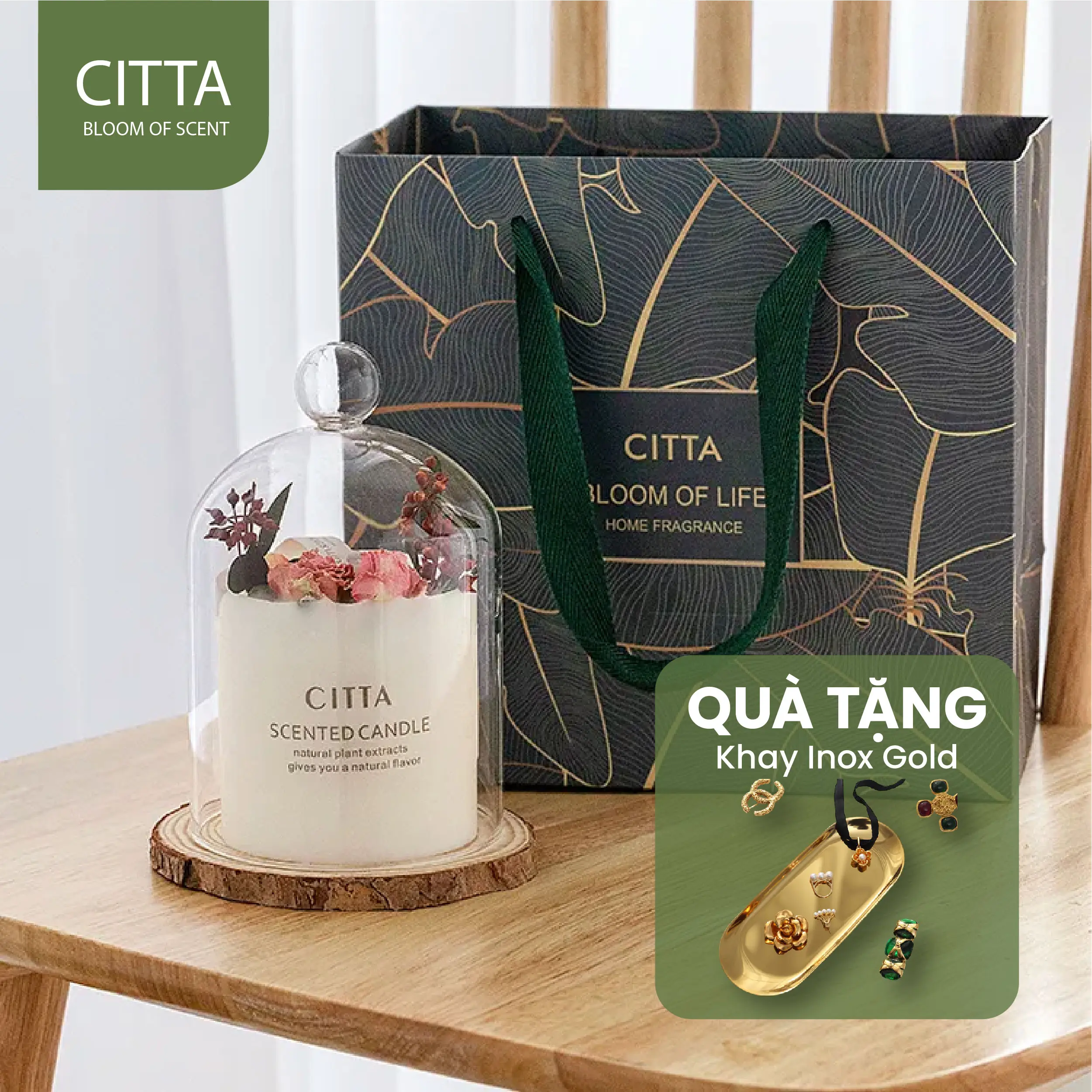 MÙA THU - Set Quà Tặng Valentine 14/2 Nến Thơm CITTA Không Khói Thơm Phòng Hỗ Trợ Giấc Ngủ Làm Sinh Nhật Quà Tặng Valentine 8/3 20/10 Kỷ Niệm Chúc Mừng Làm Từ Sáp Đậu Nành Với Tinh Dầu Thiên Nhiên Và Hoa Oải Hương Khô Cùng Thảo Mộc