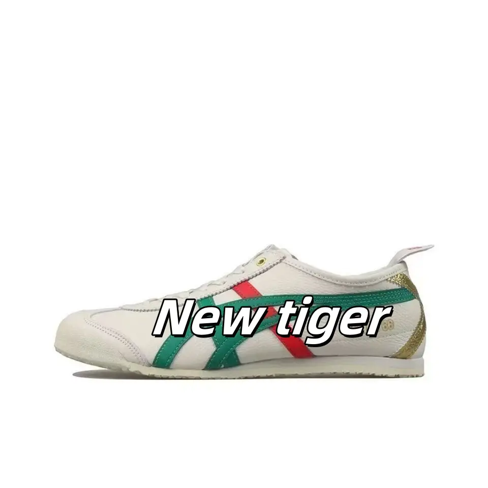 New tiger guizhonhu Bruce Lee leather board shoes men's low top retro sneakers women's casual yellow and black sneakers