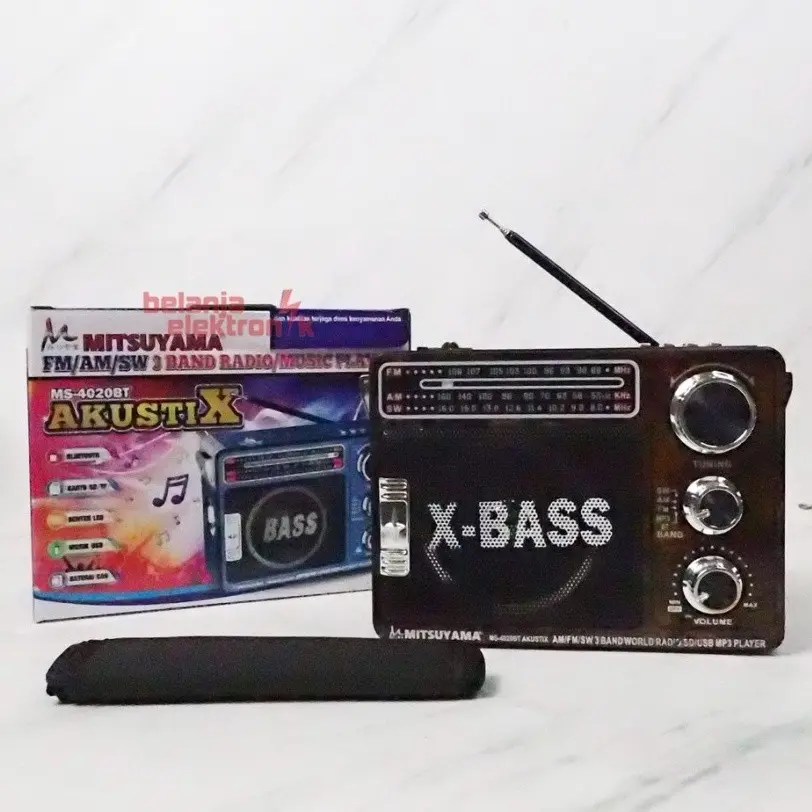 COD RADIO 3 BAND MITSUYAMA MS-4020 AKUSTIK FM/AM/SW/MUSIC PLAYER