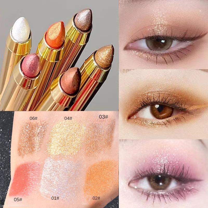  Bút Đánh Dấu Lười Biếng 2 Trong 1 Que Phấn Mắt Mờ Que Định Hình Lấp Lánh Nhỏ Một Vuốt Bút Chì Phấn Mắt Lâu Trôi Cài Đặt Không Thấm Nước Lấp Lánh Ngọc Trai Phấn Mắt Cho Người Mới Bắt Đầu Penci 