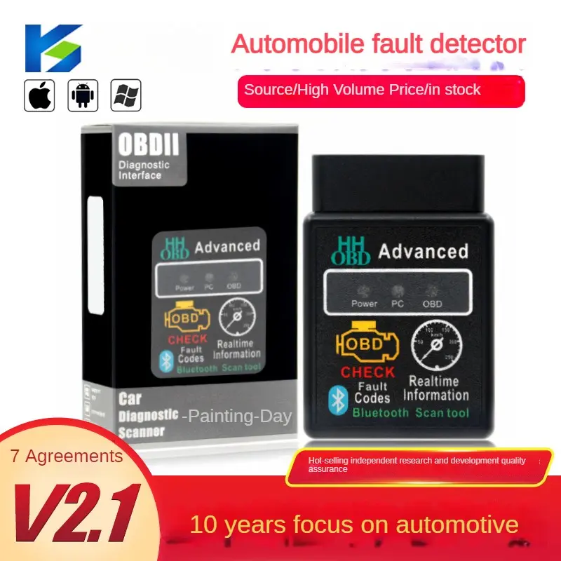 HH OBD V2.1 Bluetooth 5.1 Automobile Malfunction Diagnosis Instrument ELM327 OBD2