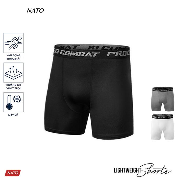 COMBO Quần Lót Nam COMBAT Chạy Bộ Vải Cotton Tự Nhiên Cao Cấp Quần Legging Đùi Dài Giữ Nhiệt Boxer Gym Đạp Xe NATO Sport Thun Áo Thun