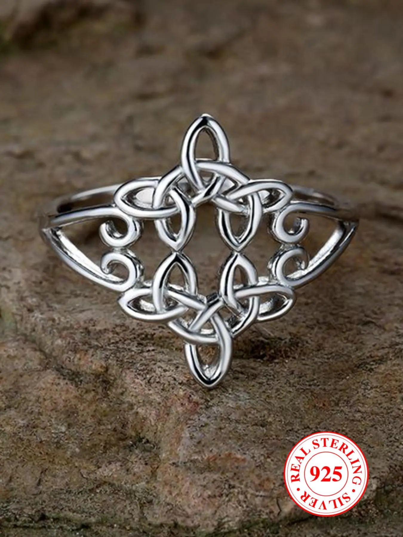 925 Sterling Silver Hollow Out Knot Design Ring, Fashion Jewelry Accessories for Women & Girls, Simple Jewelry for Party, Trendy Exquisite Jewelry for Birthday Gift