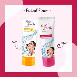 Glow & Lovely Glow Facial Foam 100ml bright Vit.C Multivitamin Membersihkan Perawatan Mencerahkan