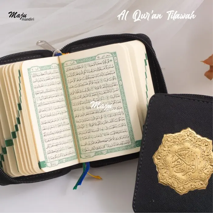 Al Quran Tilawah Saku Khat Utsmani Ukuran 7x10 Cm Resleting- Medina Quran Al-Qur'An