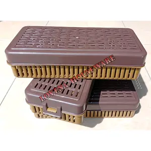 Kotak Sabun Tutup / Tempat Peralatan Mandi / Tempat Serbaguna / Multicase Coklat